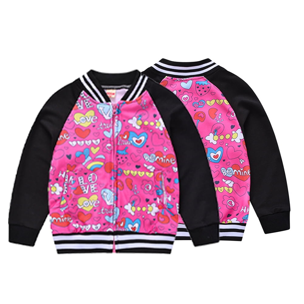 Esaierr Toddler Boys Baseball Jackets Outwear Kids Autumn Team Uniform