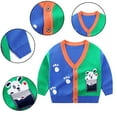 thumbnail image 1 of Esaierr Toddler Boys Cardigan V-Neck Sweater for Kids Cartoon Sweater Winter Warm Knit Cardigan Tops for 1-7Y, 1 of 5