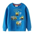thumbnail image 1 of Esaierr Toddler Boys Cotton Crewneck Sweatshirt Cartoon Car Embroidered Tops for 2-7, 1 of 5