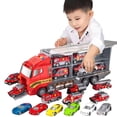 thumbnail image 1 of Esaierr Toddler Boys Fire Truck Vehicle Toys for Kids Boys Car Toys 3-7Y Alloy Mini Rescue Emergency Fire Engine Toys Simulation Cargo Car Toys with Sound Light Story Car Toys, 1 of 6