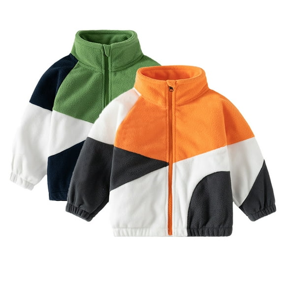 Esaierr Toddler Boys Fleece Warm Coat for Kids Baby Winter Coat Jacket Zips Long Sleeve Outerwear for 2-10Y