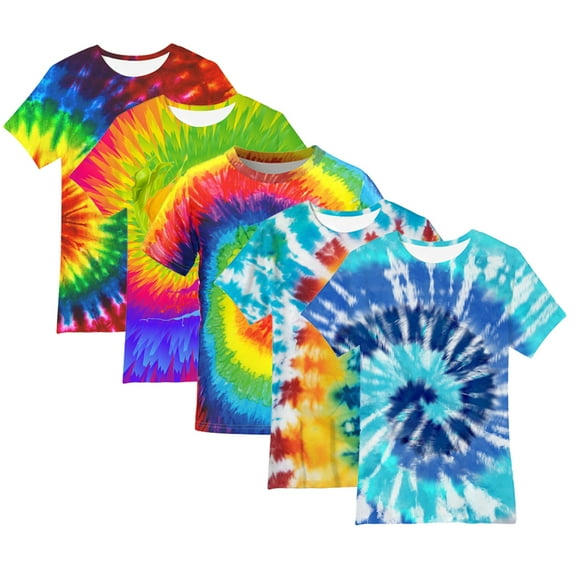 Esaierr Toddler Boys Girls 3D Print Short Sleeve T Shirts Teenagers Summer Graffiti Shirts Tops Funny Tees for Kids 4-16 Years