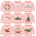 thumbnail image 1 of Esaierr Toddler Boys Girls Christmas Sweatshirt for Kids 2-7Y Cartoon Printing Pullover Long Sleeve Bottoming Shirt Fall Winter Sweater Tops, 1 of 5