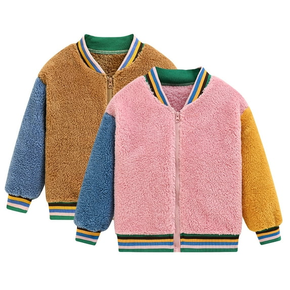 Esaierr Toddler Boys Girls Fleece Lined Jacked for Baby Winter Coat Zip-Up Warm Sweater Cardigan for Newborn 9M-6Y