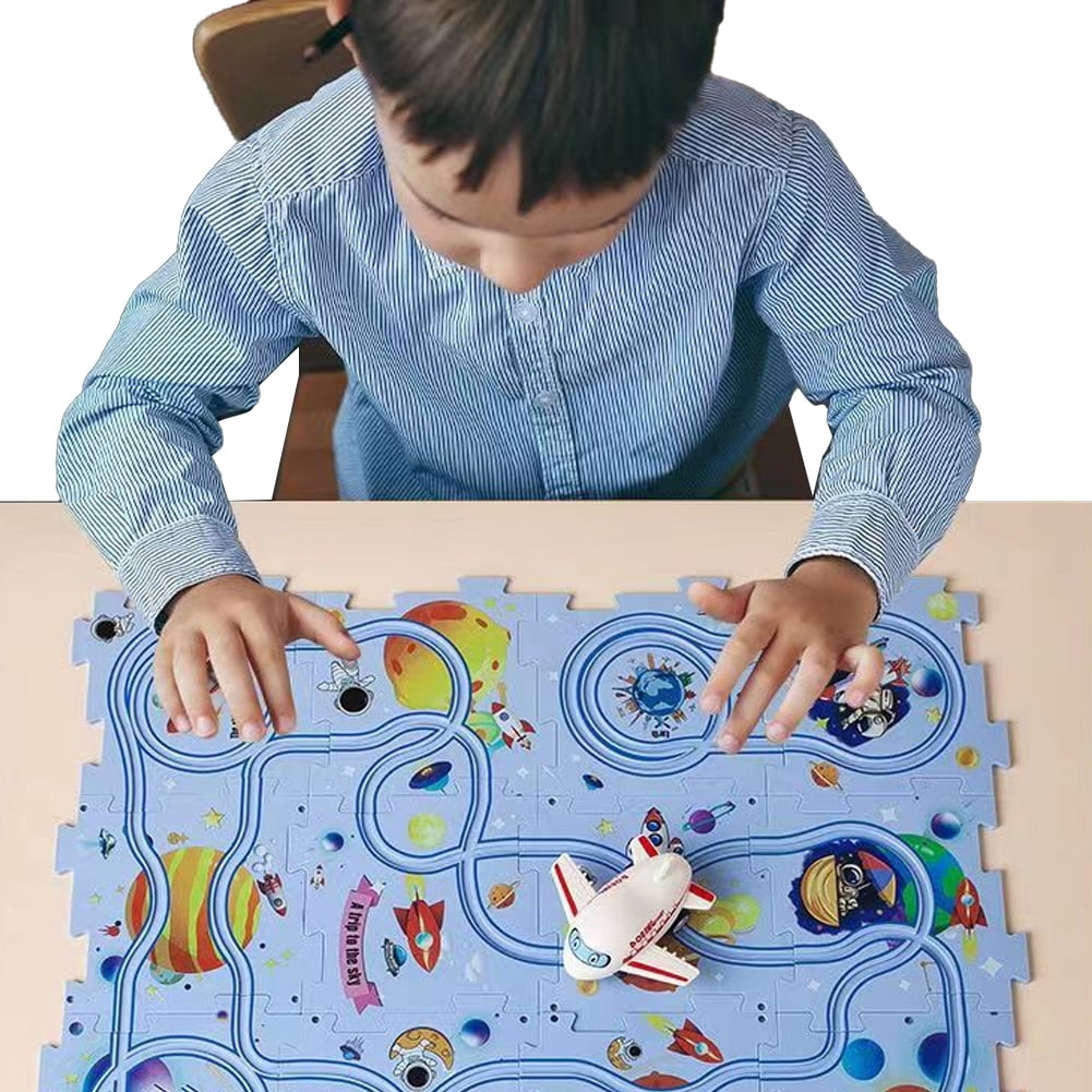 Esaierr Toddler Boys Jigsaw Puzzle Track Car Toys 3+years Old Kids