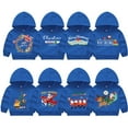 thumbnail image 1 of Esaierr 2-7Y Toddler Boys Sweatshirts for Baby Kids Boys Christmas Sweatshirts with Hooded Casual Blue Spring Cotton Long Sleeve Sweatshirts, 1 of 5