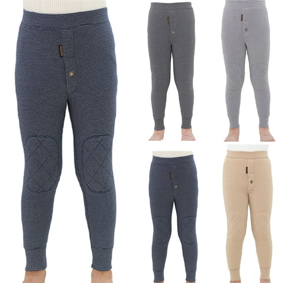 Esaierr Toddler Boys Warm Comfort Legging for Kids Winter Stretch Pants Fleece Trousers for 2-14
