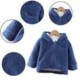 thumbnail image 1 of Esaierr Toddler Girls Boys Fleece Hooded Jacket Baby Newborn Winter Coat Outwear Zip Padded Warm Outwear for 9M-4Y, 1 of 5
