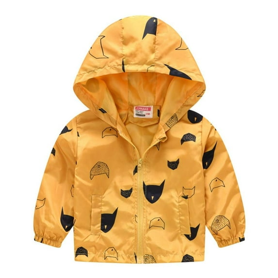 Esaierr Toddler Girls Boys Hooded Jacket ,kids Hooded Outerwear Spring Fall Coats Hooded Top Jacket Outerwear for 3-8Y