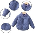 thumbnail image 1 of Esaierr Toddler Girls Boys Puffer Jacket Kids Cotton Jacket Winter Coat Long Sleeve Solid Color Warm Outwear for 1-12Y, 1 of 5