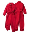 thumbnail image 1 of Esaierr Toddler Girls Casual One-Piece Pants Jumpsuits Kids Spring Autumn Loose Romper Trousers with Pockets for 4-7 Years, 1 of 9