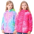 thumbnail image 1 of Esaierr Toddler Girls Hooded Waterproof Jacket Kids Winter Snow Coat Windproof Rain Jacket Lightweight Warm Jacket for 3-10Y, 1 of 5