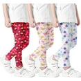 thumbnail image 1 of Esaierr Toddler Girls Stretch Legging Trousers for Kids Toddler Length Pants Prints Legging Soft Comfortable Autumn Trousers for 3-10Y, 1 of 5