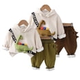 thumbnail image 1 of Esaierr Toddler Kids 2Pcs Sweatshirt Sweatpants Set for Boys Girls,Baby Cotton Hoodie Sweatsuit Jogger Pants Set Cute Dinosaur Autumn Winter Tracksuits Kid Active Clothes Sets for 1-5Y, 1 of 7