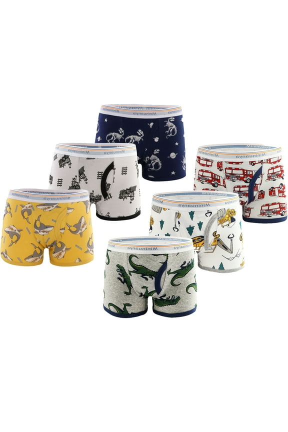 Toddler Kids Boys Boxer Underwear 3-8Y Little Boys Soft Cotton Briefs Dinosaur Printing Baby Four Corners Shorts Panties 3pack