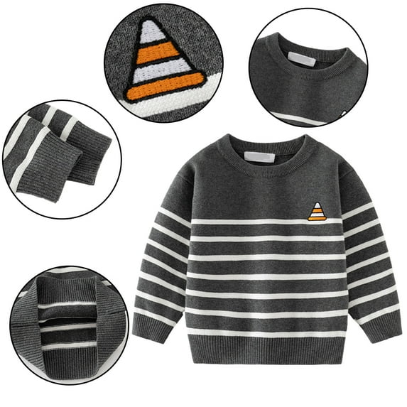 Esaierr Toddler Kids Boys Cotton Sweaters for Baby Pullover Sweaters Fall Winter Top for 1-7Y