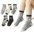 thumbnail image 1 of Esaierr Toddler Kids Boys Crew Socks Athletic 100% Cotton Socks for 1 - 12 Years Girls & Boys,5 Pairs, 1 of 9