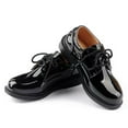 thumbnail image 1 of Esaierr Toddler Kids Boys Dress Shoes Black Dress Shoes for Boys,Party Dress Shoes Classic Perforated Flats (Toddler/Little Kid/Big Kid), 1 of 7