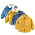 thumbnail image 1 of Esaierr Toddler Kids Boys Fleece Jacket Cotton Coat Warm Jacket Baby Boys Winter Long Sleeve Button Thick Outerwear for 1-5Y, 1 of 8