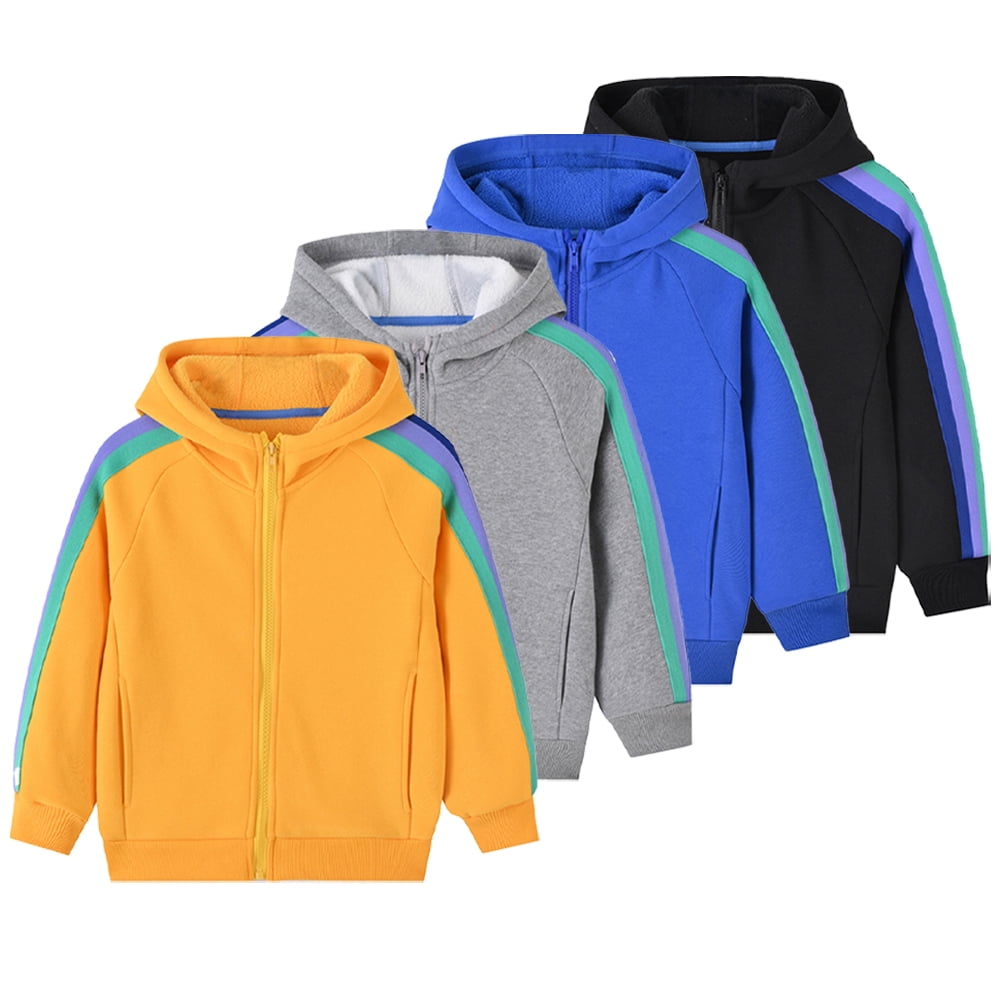 Esaierr Toddler Kids Boys Girls Hooded Sweater Jacket,Long Sleeve