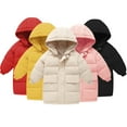 thumbnail image 1 of Esaierr Toddler Kids Boys Girls Winter Jacket 1-8Y Solid Color Down Coats Hooded Puffer Jacket Baby Medium-Length Knee-Length Coats Thickening Snowsuit, 1 of 8