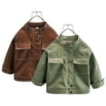 thumbnail image 1 of Esaierr Toddler Kids Boys Leather Jackets Coats Childrens Motorcycle Faux Leather Jackets Baby Boys with Pockets Leather Outwear Coats for 1-12 Years, 1 of 6