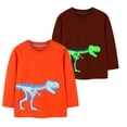 thumbnail image 1 of Esaierr Toddler Kids Boys Pullover Sweatshirt Spring Autumn Bottom Long Sleeve Cartoon Pullover Sweater Baby Cotton Dinosaur T-Shirts Top for 2-7Y, 1 of 8