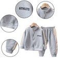 thumbnail image 1 of Esaierr Toddler Kids Boys Sports Sweatshirt Set Tracksuit Zip up Sweat Jacket Baby Clothes Long Sleeve Sweatsuit Jogger Pants Casual Spring Fall Outfits Set for 1-5Y, 1 of 8