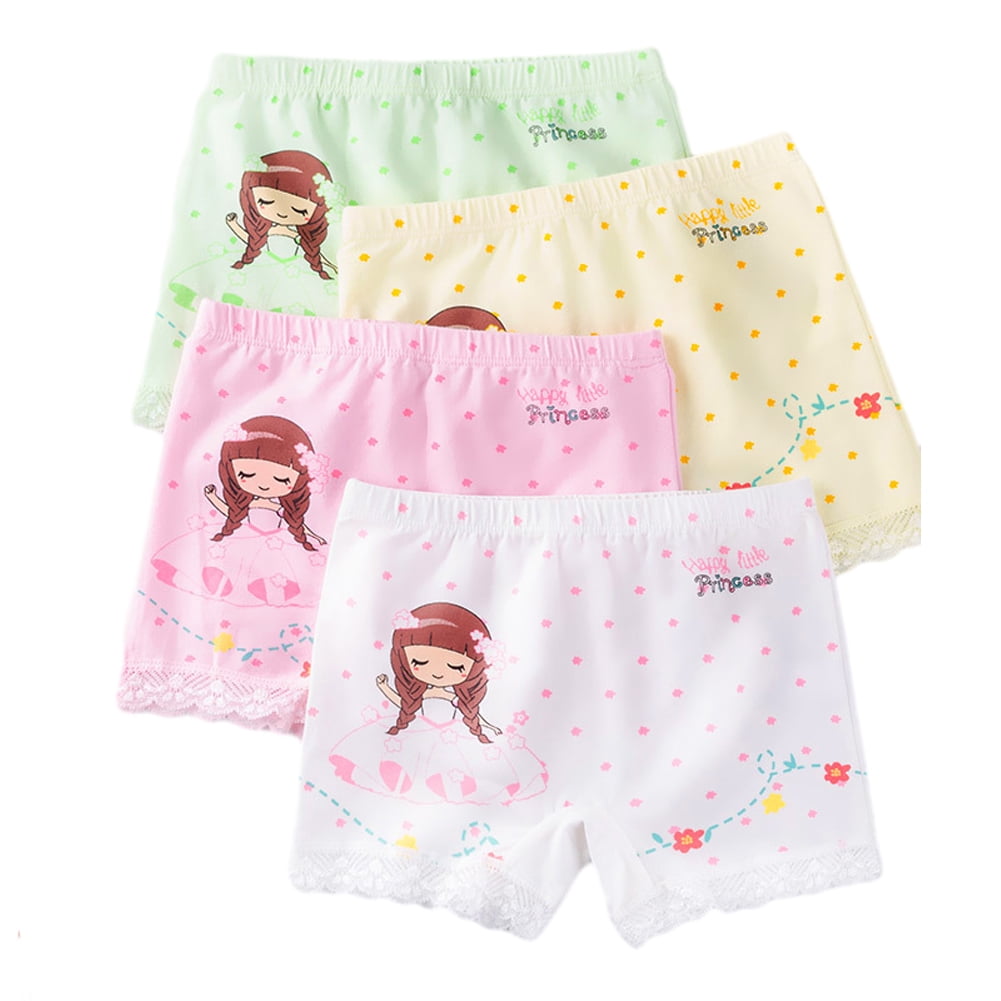 Esaierr Toddler Kids Cotton Boxers Briefs for Girls 5 Pack Soft
