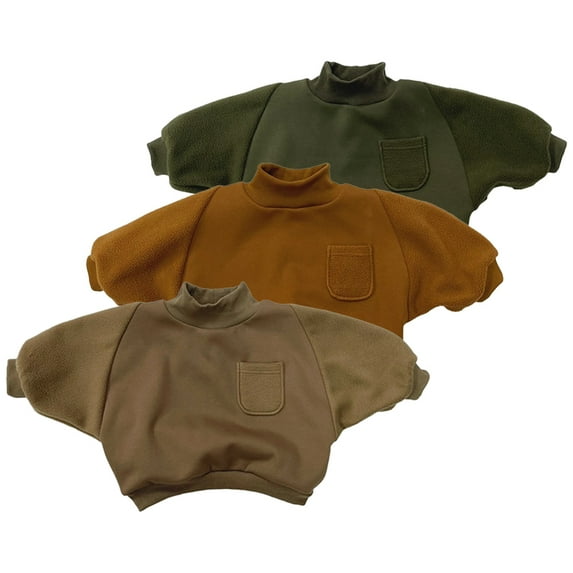 Esaierr Toddler Kids Fleece Sweatshirt for Boys Girls Pullover Sweatshirt Baby Newborn Warm Sweatshirt Casual Padded Winter Top for 9M-7Y