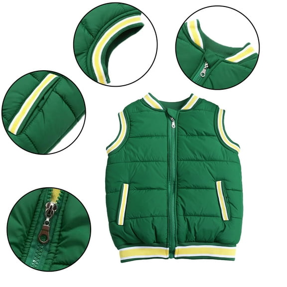 Esaierr Toddler Kids Fleece Vest Outwear for Boys Girls,Little Big Boys Girls Zipper Sleeveless Jacket Baby Lightweight Breathable Baby Fall Winter Vest Thickened Warm Waistcoat Coats 3-12 Y