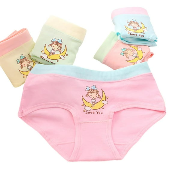 Esaierr Toddler Kids Girls Underwear,Little Girls Undies Briefs Baby Cotton Underwear Boxers Panties 4Pcs