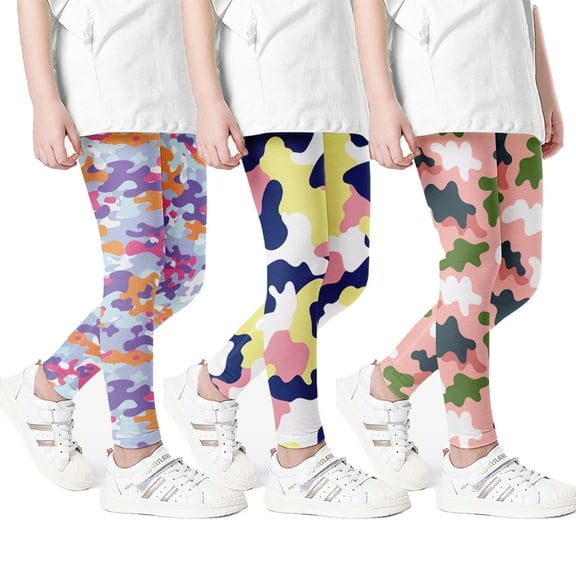 Esaierr Toddler Kids Trousers Leggings,Girls Milk Silk Trousers,3-10 Years Old Cartoon Printing Trousers,Spring Summer Thin Section Leggings