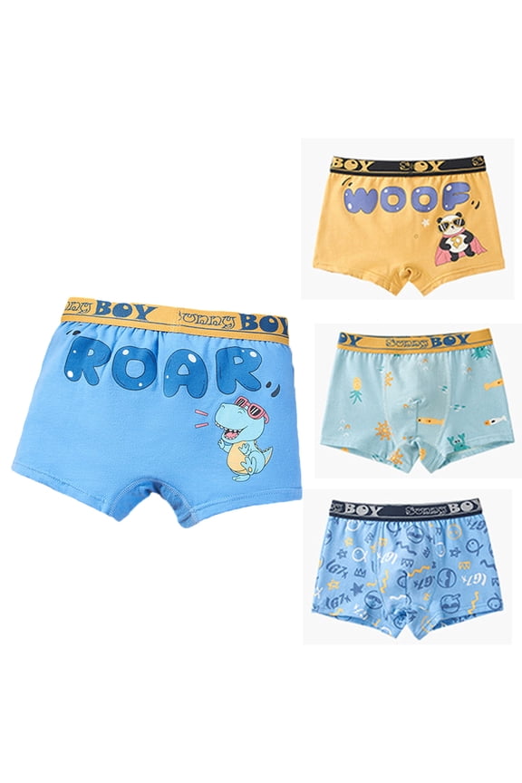 Toddler Kids Underwear Brief for Boys,2-18Y Baby Boxer Briefs 4-Pack Cotton Teen Underwear Boy Boxers