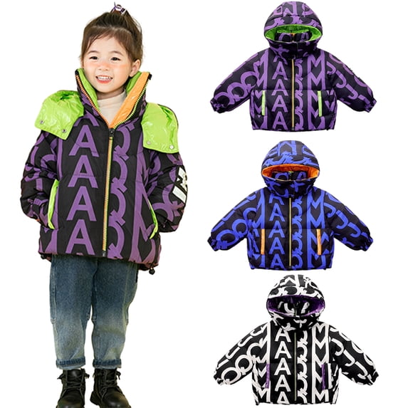 Esaierr Toddler Kids Winter Down Coat Boys Girls Hooded Puffer Jacket Outwear for 3-25 Y