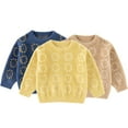 thumbnail image 1 of Esaierr Toddler Pullover Coral Fleece Sweater for Kids 2-12Y Thickened Knitted Tops Baby Winter Warm Jumper for Baby Girls, 1 of 9