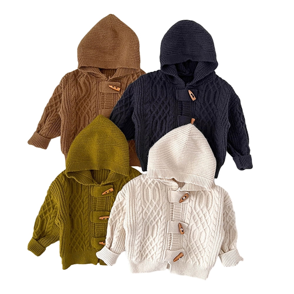 Toddler Solid Color High Collar Sweater