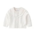 thumbnail image 1 of Esaierr Toddler kids Baby Girl Thin Sweater Cardigan Long Sleeve Button Knit Top Coat for 6M-3T, 1 of 5