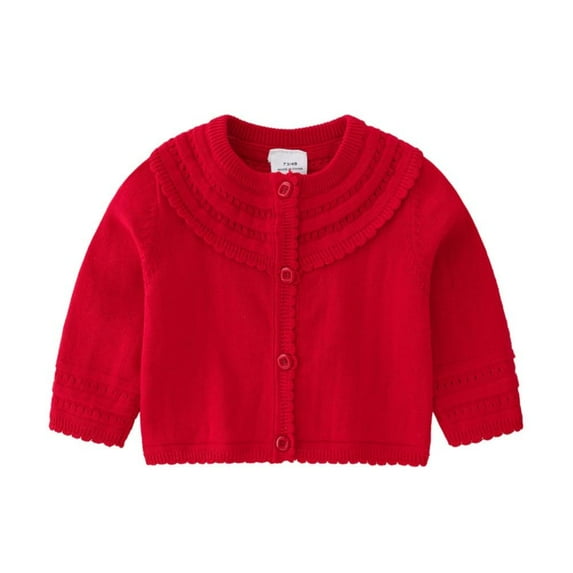 Esaierr Toddler kids Baby Girl Thin Sweater Cardigan Long Sleeve Button Knit Top Coat for 6M-3T