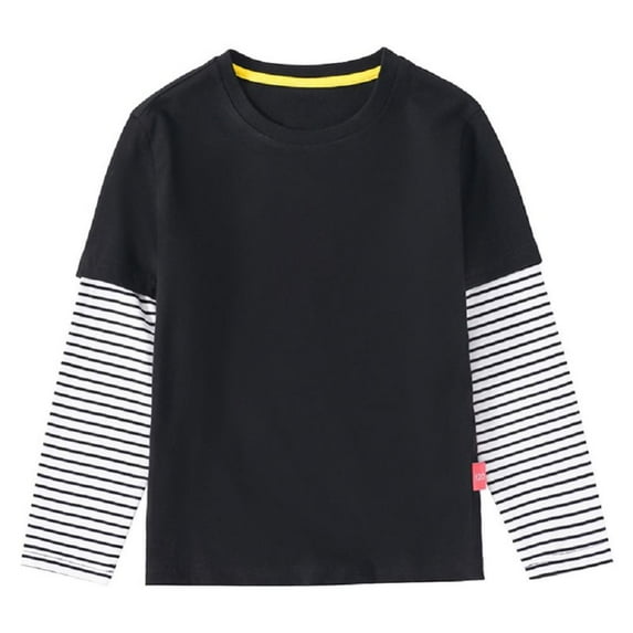 Esaierr Toddlers Baby Girl Long Sleeve T-Shirt Kids Cotton Patchwork Casual Bottoming Shirt