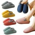 thumbnail image 1 of Esaierr Women Men Plush Slippers Warm House Slippers Slip-On Winter Indoor Outdoor Shoes, 1 of 5