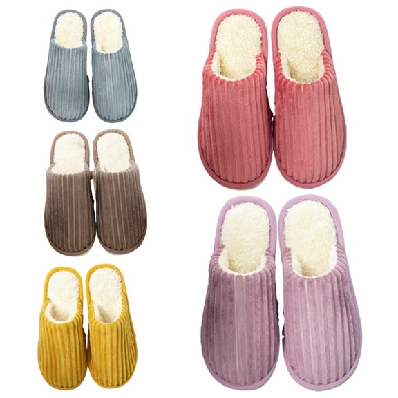 Esaierr Womens Mens Slippers Warm Shoes House Shoes Winter Slip on House Shoes Slippers Cozy Fluffy Soft Memory Foam Comfy Indoor/Outdoor Plush Anti-Skid