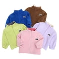 thumbnail image 1 of EsaierrBaby Boys Girls Fleece Jacket for Kids Toddler Stand Collar Tops Zipper Double-Sided Velvet Warm Coats 2-10 Years Autumn Winter Outerwear, 1 of 7