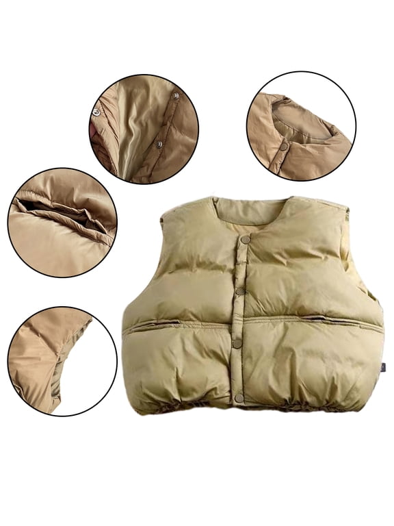 Boys Girls Vest Down Jacket Winter Coats for Kids Toddler Little Turtle Shell Down Waistcoat Winter Down Jacket 9M-7Y Lightweight Winter Coats