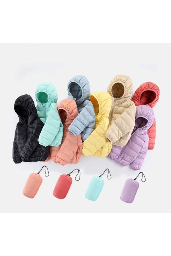 r Girls Boys Hooded down Jacket 2-14T Solid Colo Lightweight Water-Resistant Packable Puffer Coat Outerwear