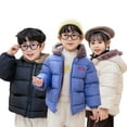 thumbnail image 1 of Esaierrr Toddler Kids Hooded down Jacket Winter Coats for Boys Girls 1-7Y Casual Single Color Cotton Coat Tops Padded Outerwear Winter, 1 of 8