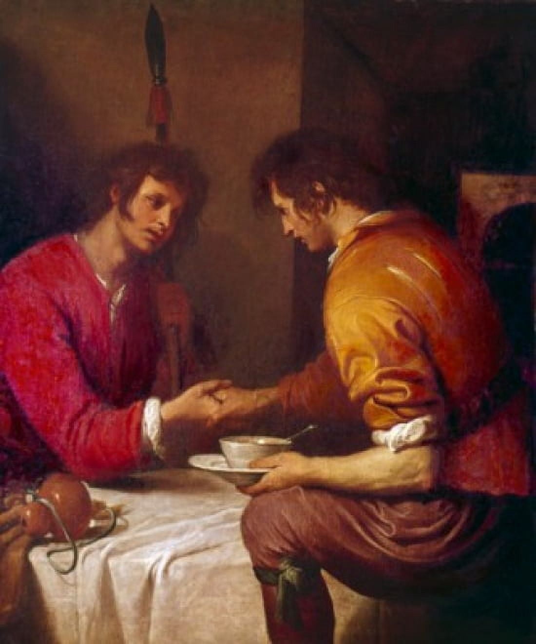 Esau Selling His Birth Right Ferrari Giovanni Andrea de (1598-1669Italian) Canvas Art - Giovanni Andrea de Ferrari (18 x 24)