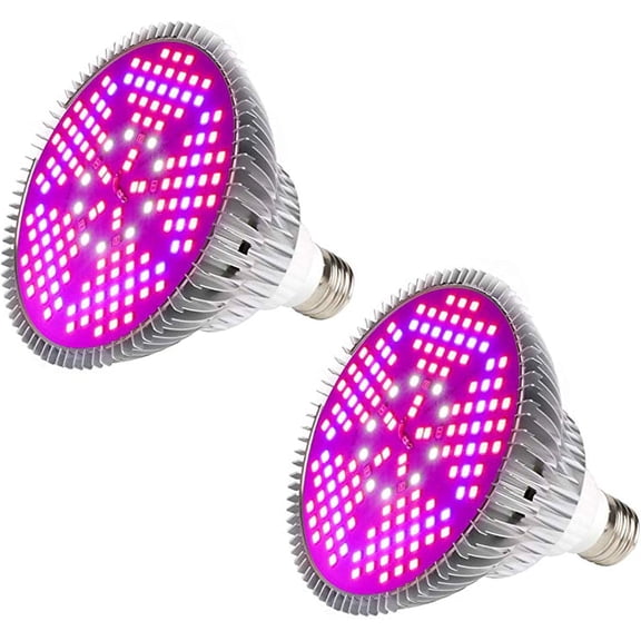 Esbaybulbs 100W LED Grow Light Bulb, Full Spectrum 150 LEDs for Indoor Plants, 2-Pack