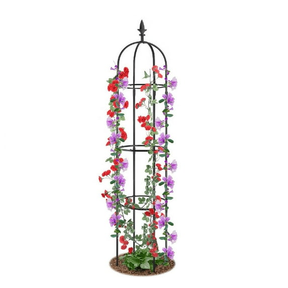 Esbaybulbs Garden Trellis for Climbing Plants Tower Obelisk Garden Trellis 6ft Tall Plant Support Vine Supports Plant Tower for Climbing Vines and Flowers Stands 1 Pack