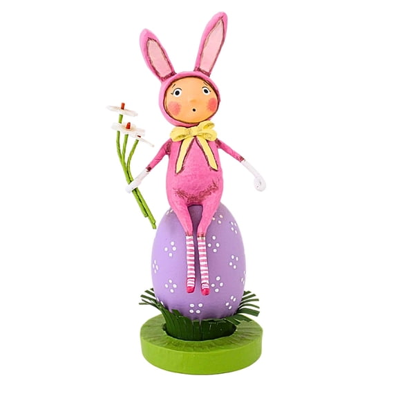 Esc And Company 6.50In Daisy May, Polyresin, Spring Flowers Rabbit 18008